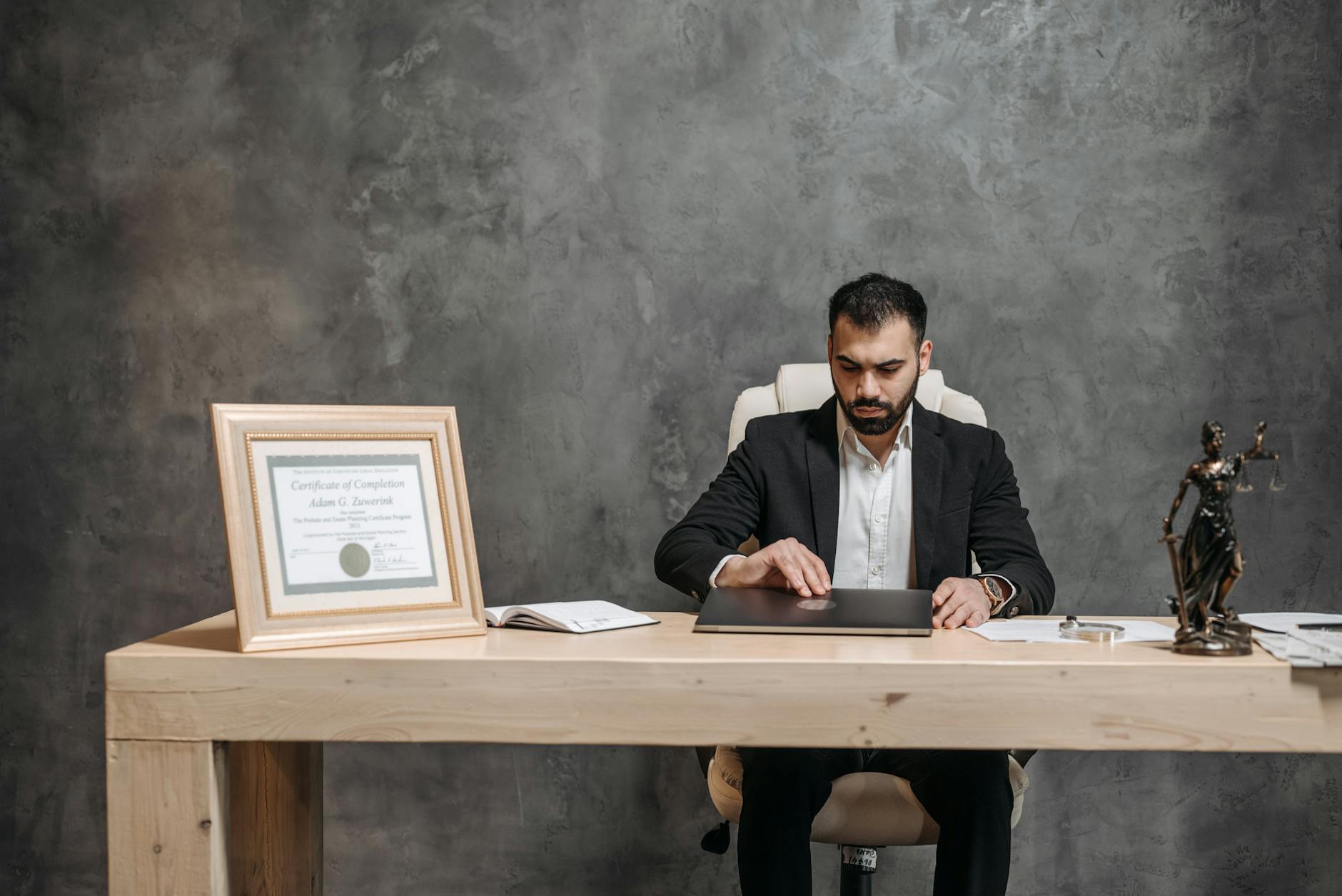 electric certification documents on desk