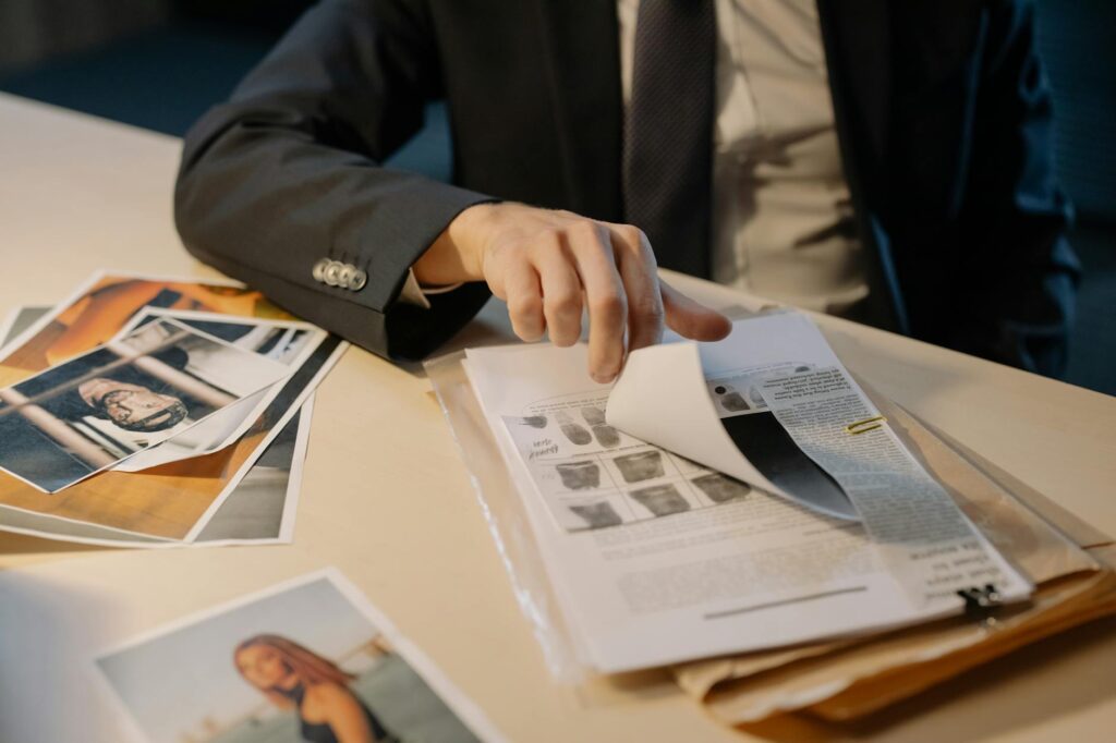 electrical certification documents and inspection on a work desk
