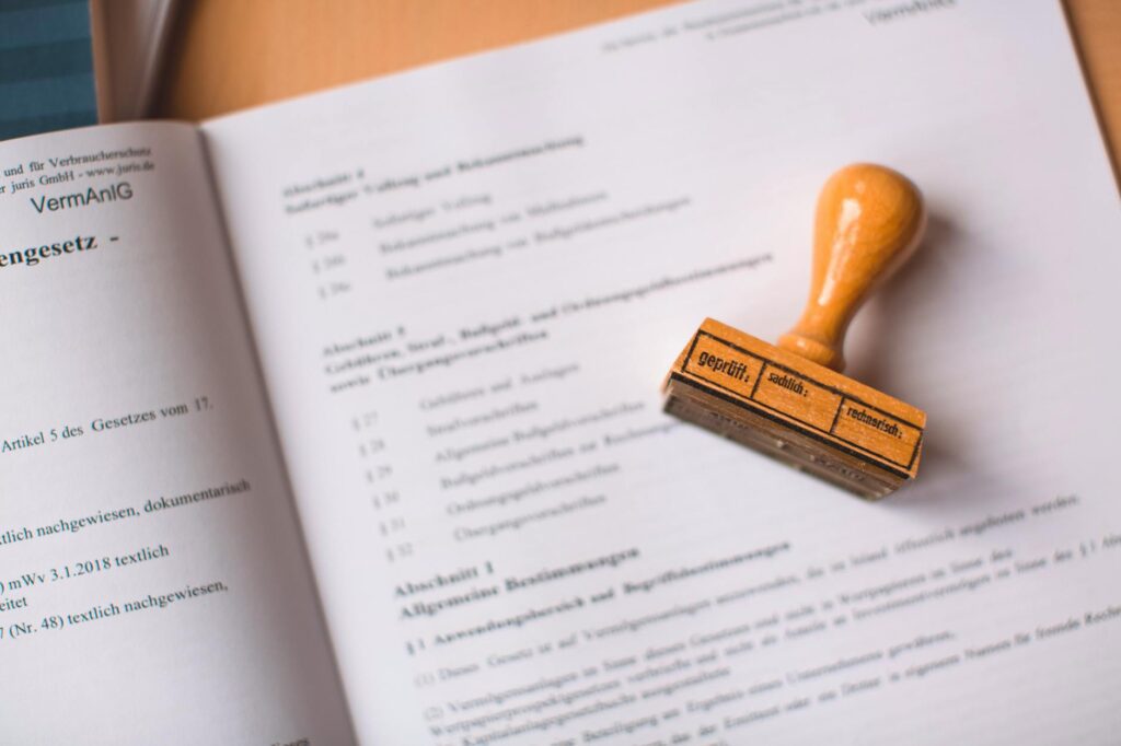 electrical certification documents on desk