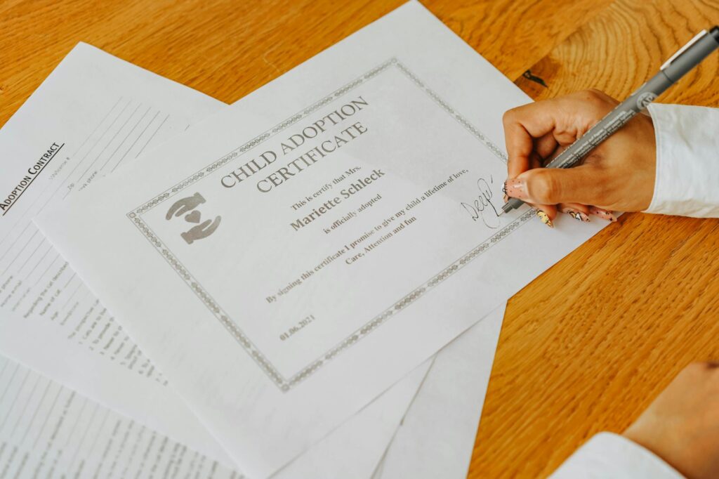 electrician inspecting meter and certification documents
