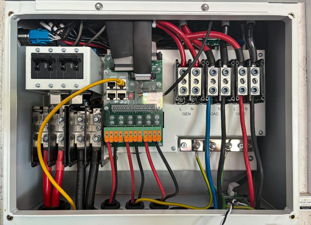 balanced three-phase electrical load distribution panel